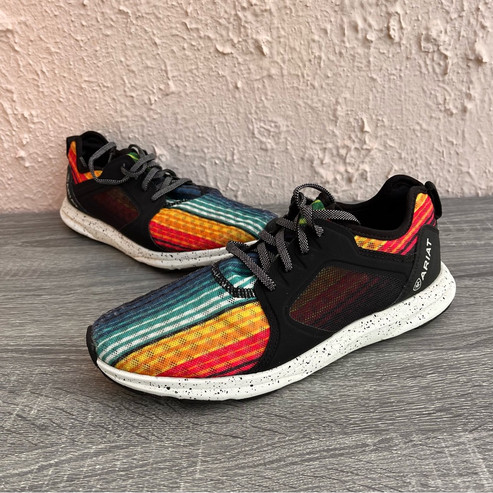Ariat Fuse Womens Size 8.5 B Athletic Sneaker Shoes Black/Rainbow 10021636